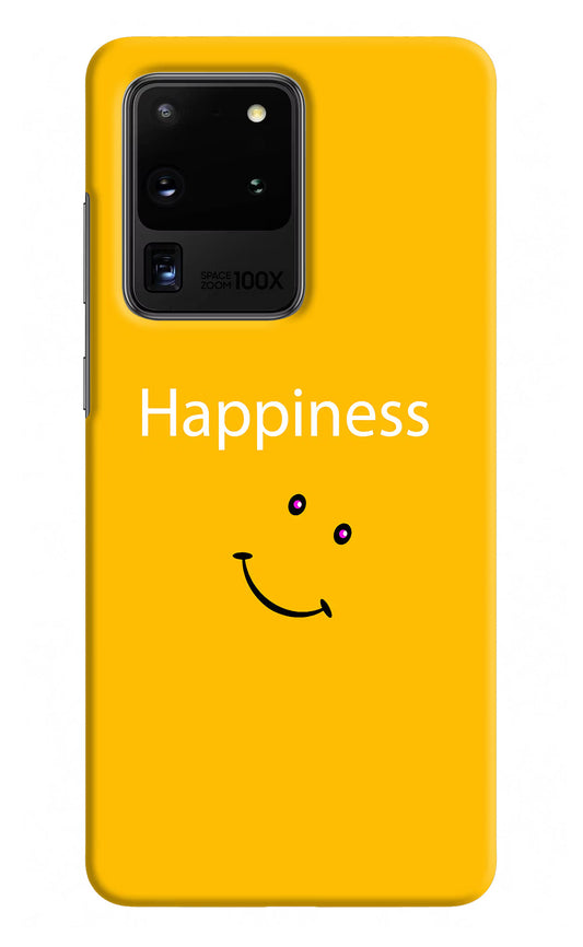 Happiness With Smiley Samsung S20 Ultra Hard Case Back Cover by Casekaro