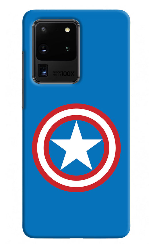 Captain America Logo Samsung S20 Ultra Hard Case Back Cover by Casekaro
