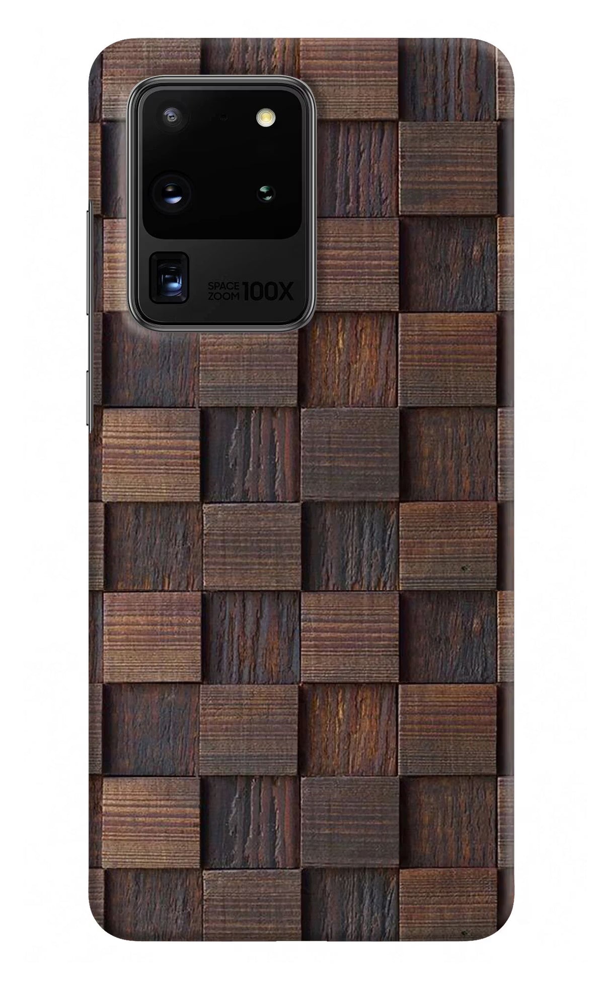 Wooden Cube Design Samsung S20 Ultra Hard Case Back Cover by Casekaro