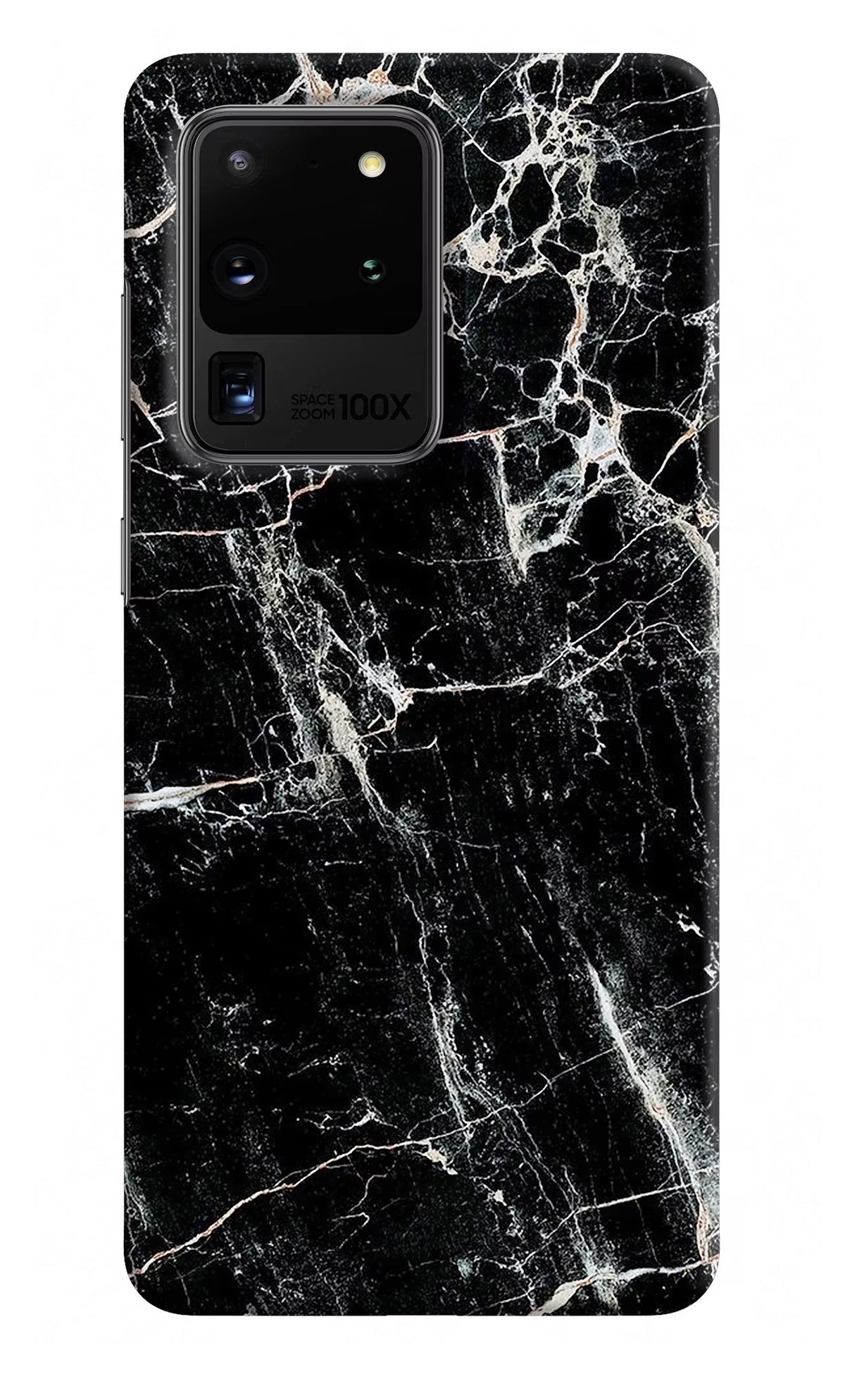 Black Marble Texture Samsung S20 Ultra Hard Case Back Cover by Casekaro