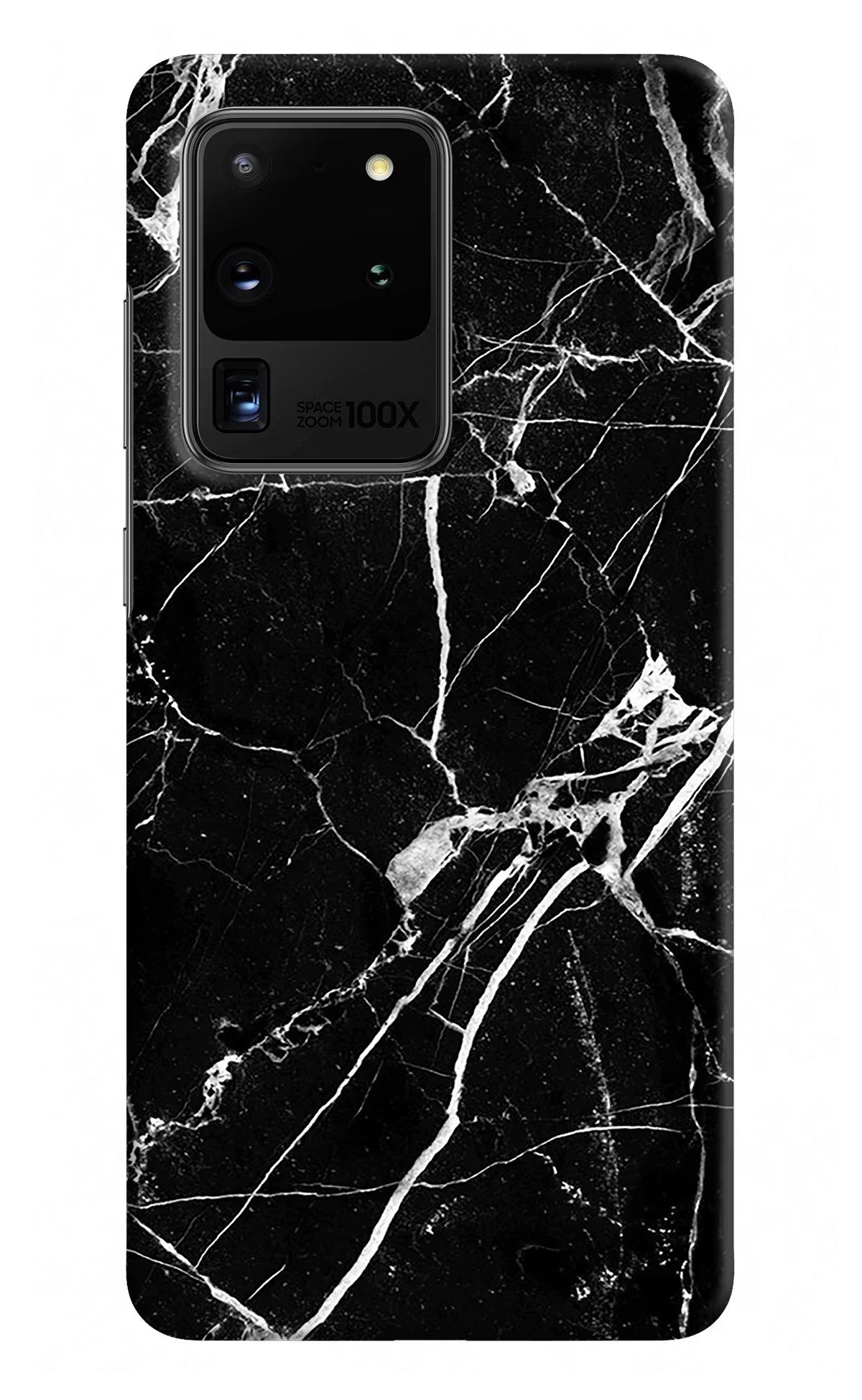 Black Marble Pattern Samsung S20 Ultra Hard Case Back Cover by Casekaro