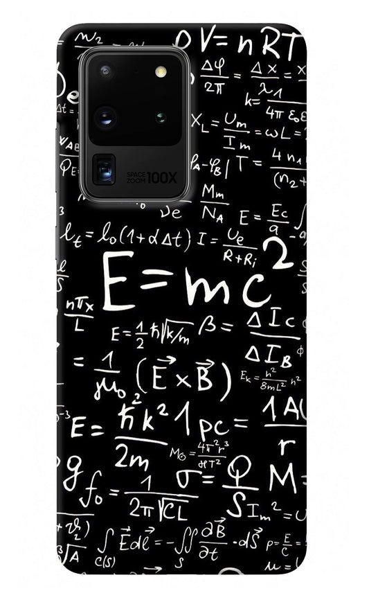 Physics Albert Einstein Formula Samsung S20 Ultra Back Cover