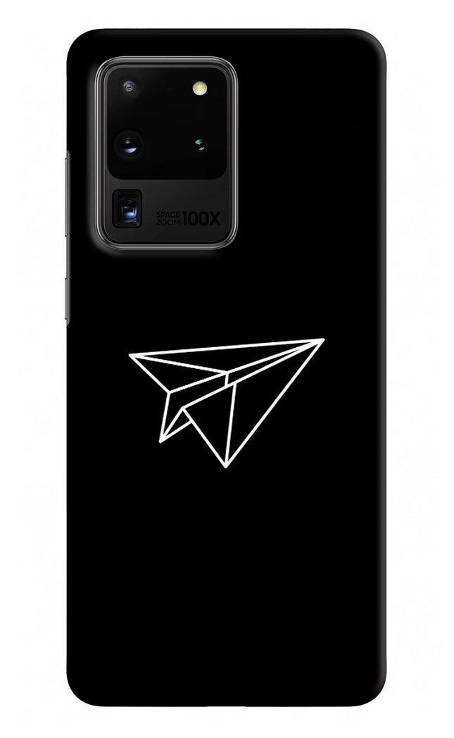 Paper Plane White Samsung S20 Ultra Hard Case Back Cover by Casekaro