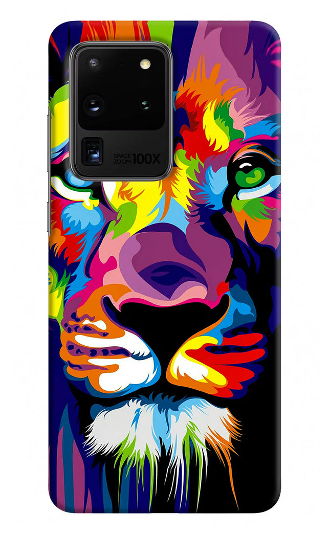 Lion Samsung S20 Ultra Hard Case Back Cover by Casekaro
