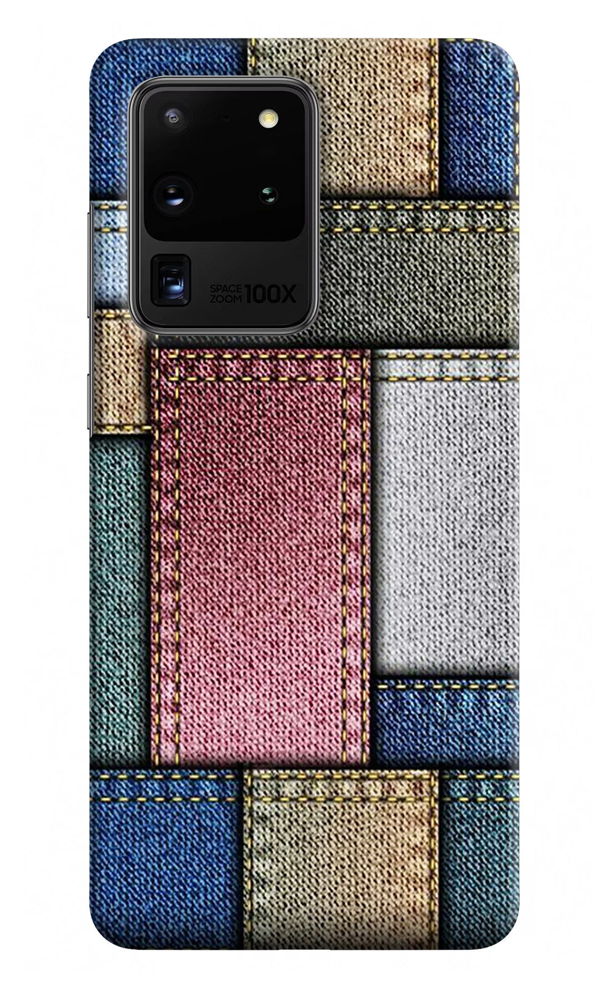 Multicolor Jeans Samsung S20 Ultra Hard Case Back Cover by Casekaro