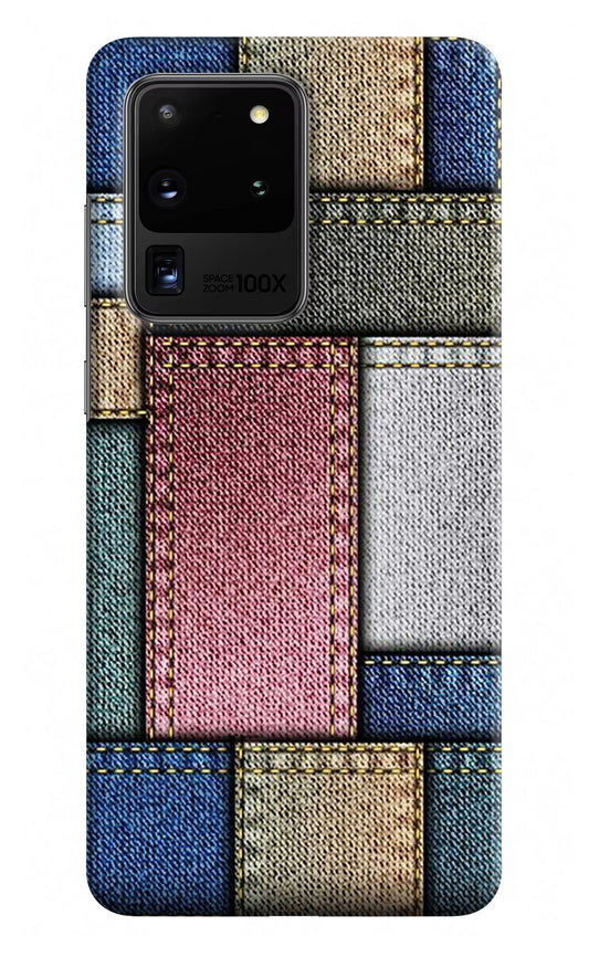 Multicolor Jeans Samsung S20 Ultra Hard Case Back Cover by Casekaro