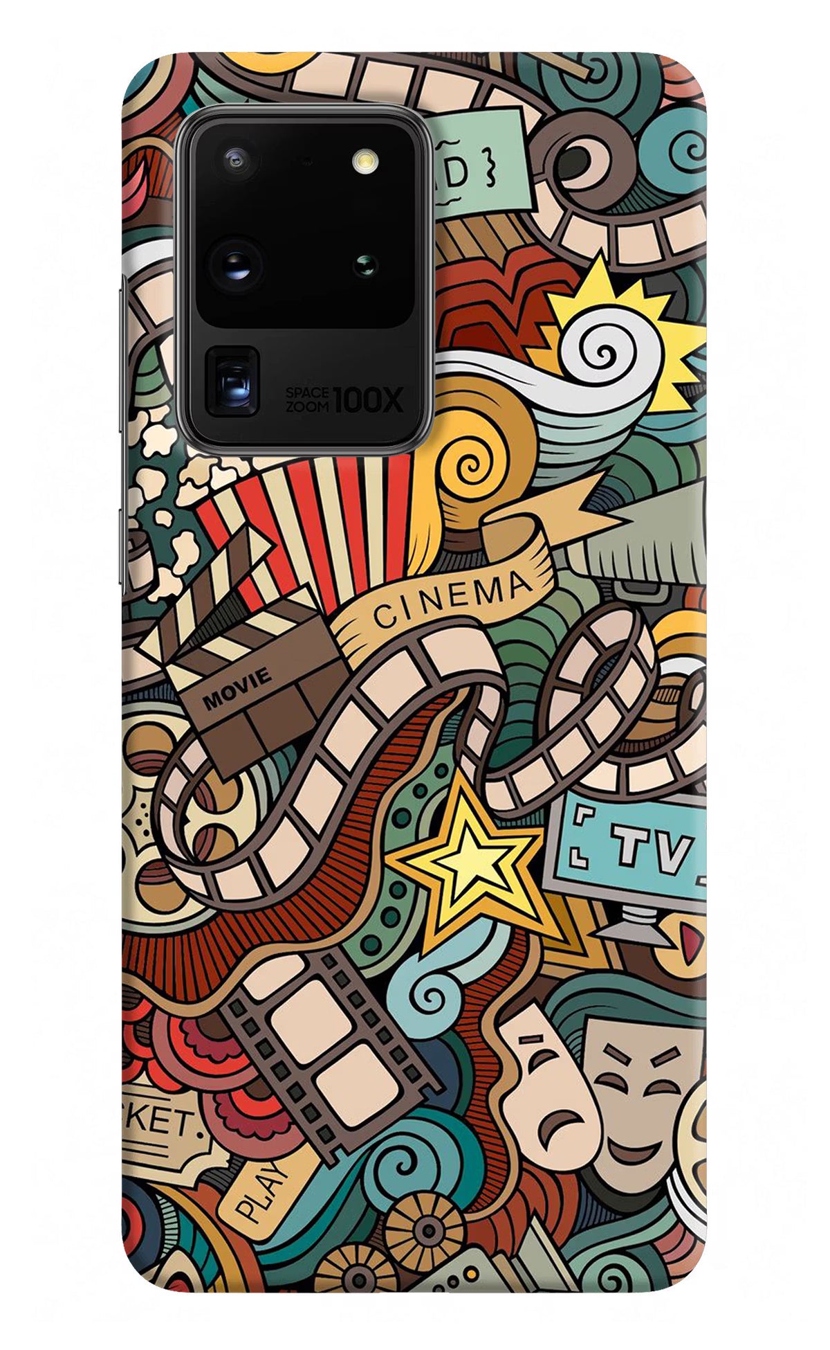Cinema Abstract Samsung S20 Ultra Hard Case Back Cover by Casekaro