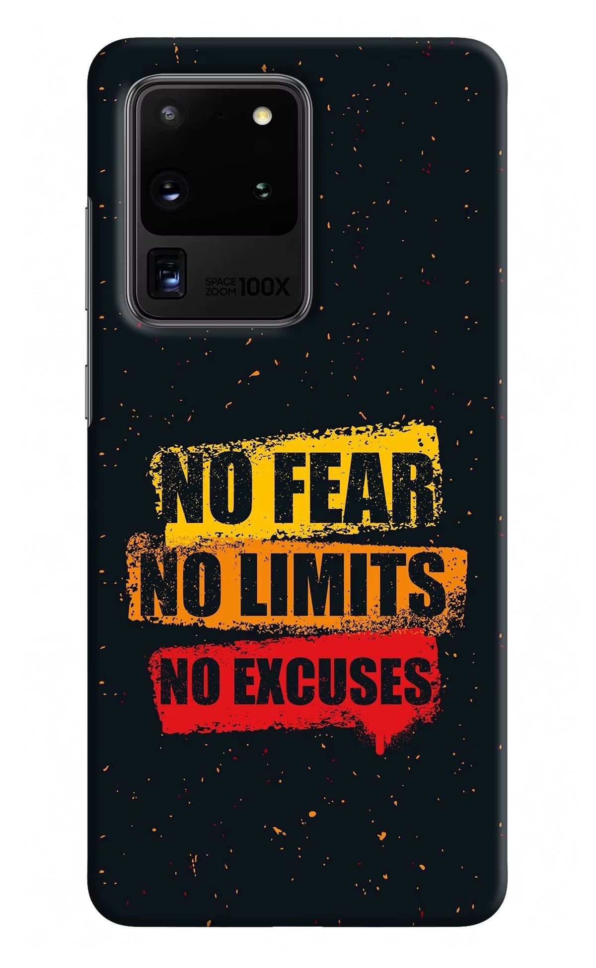 No Fear No Limits No Excuse Samsung S20 Ultra Hard Case Back Cover by Casekaro