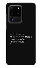 Life Motto Code Samsung S20 Ultra Hard Case Back Cover by Casekaro
