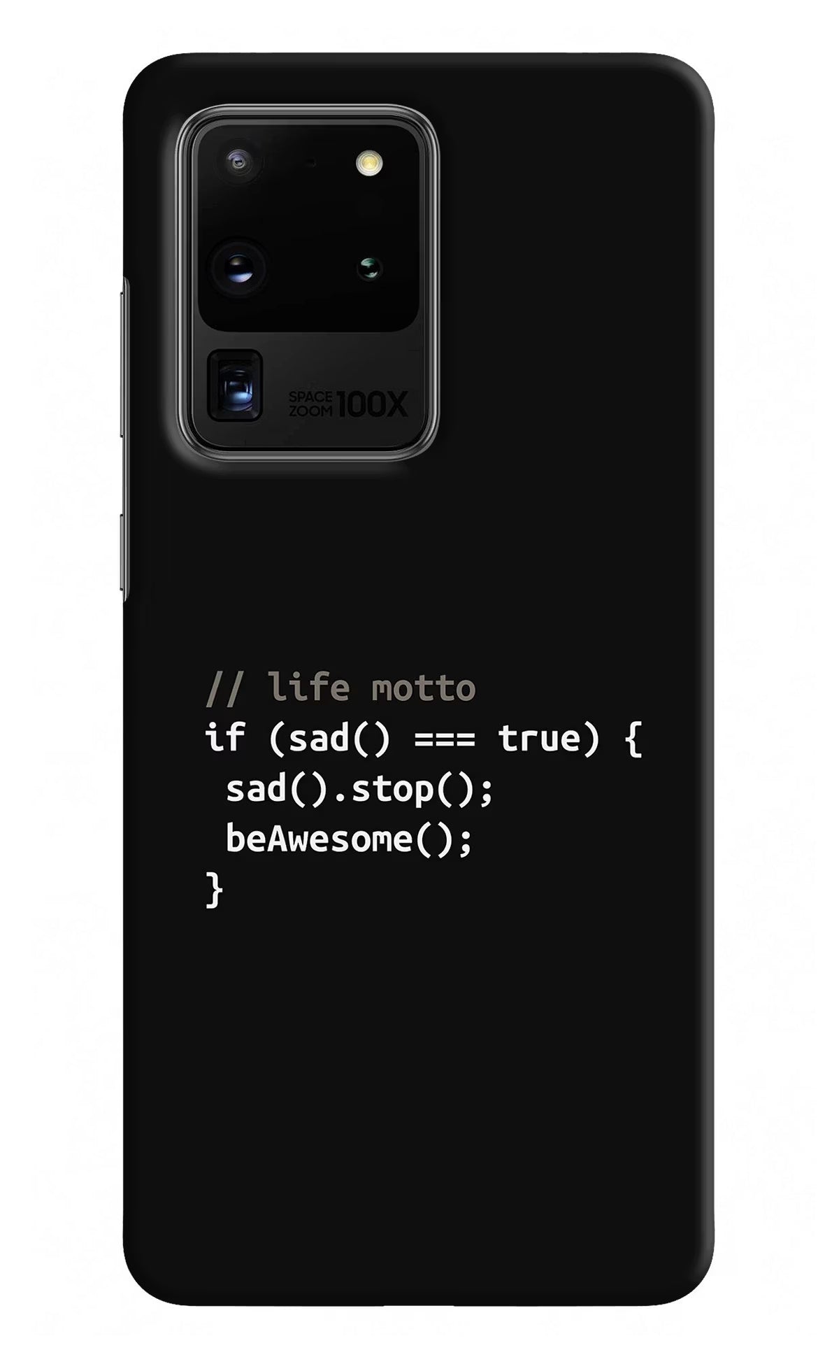 Life Motto Code Samsung S20 Ultra Hard Case Back Cover by Casekaro