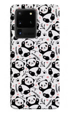 Cute Panda Samsung S20 Ultra Hard Case Back Cover by Casekaro
