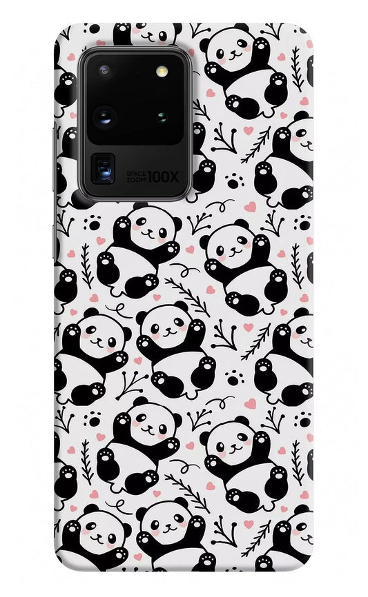 Cute Panda Samsung S20 Ultra Hard Case Back Cover by Casekaro