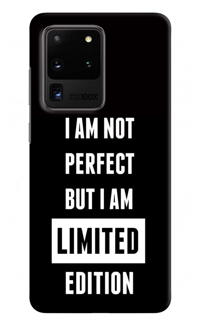 I Am Not Perfect But I Am Limited Edition Samsung S20 Ultra Hard Case Back Cover by Casekaro