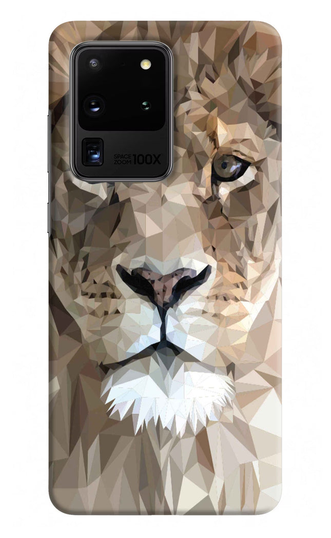 Lion Art Samsung S20 Ultra Hard Case Back Cover by Casekaro