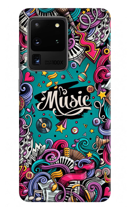 Music Graffiti Samsung S20 Ultra Hard Case Back Cover by Casekaro