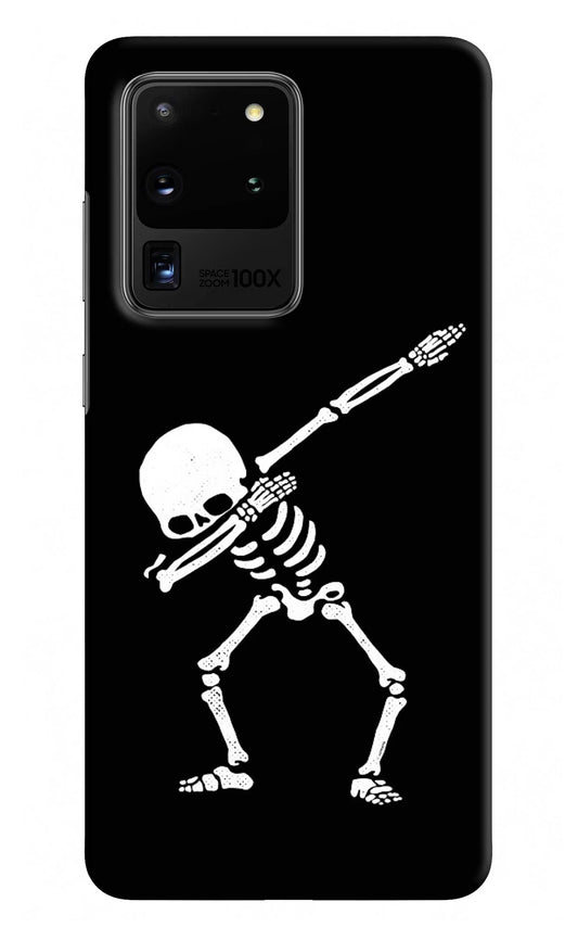 Dabbing Skeleton Art Samsung S20 Ultra Hard Case Back Cover by Casekaro