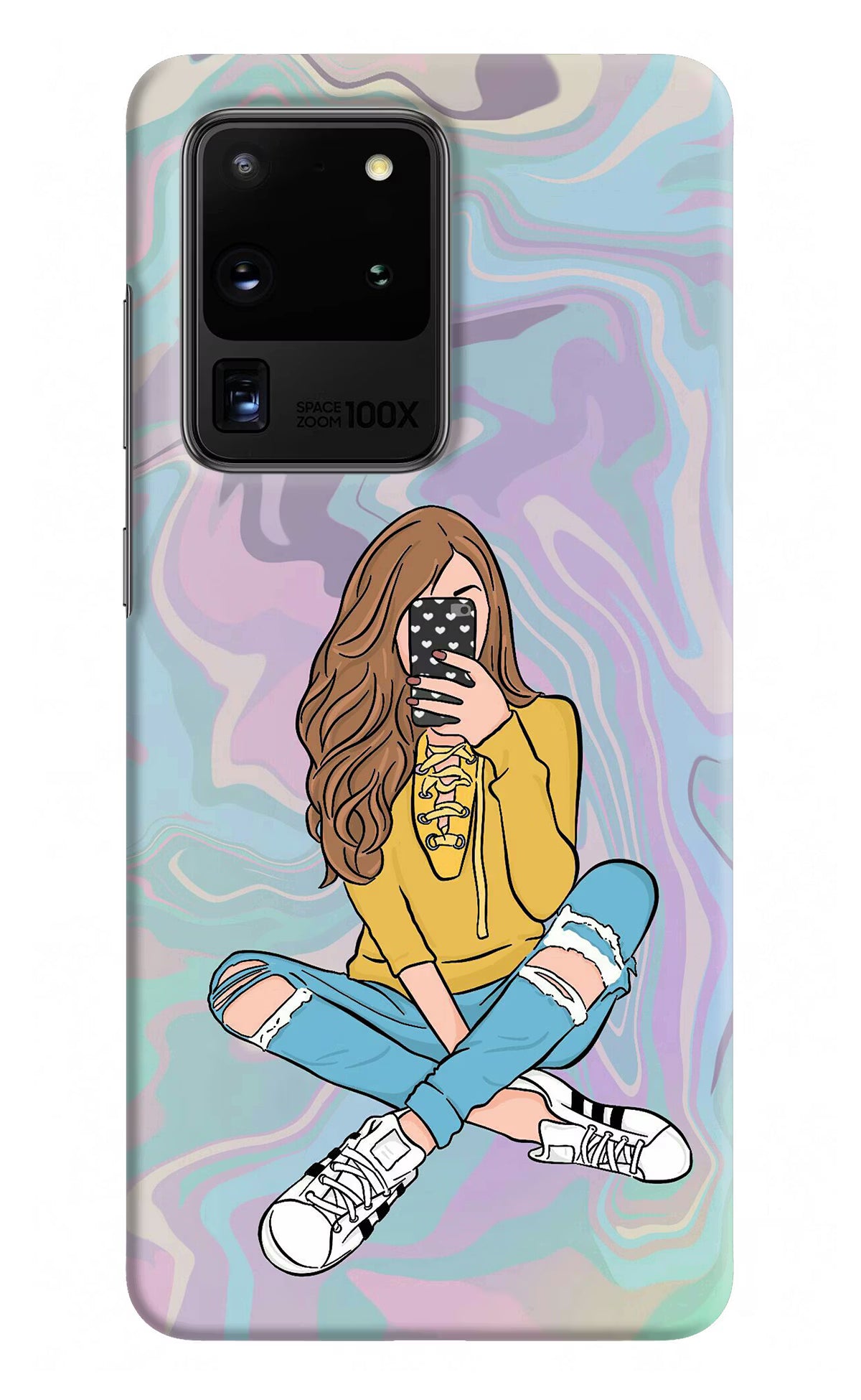 Selfie Girl Samsung S20 Ultra Hard Case Back Cover by Casekaro