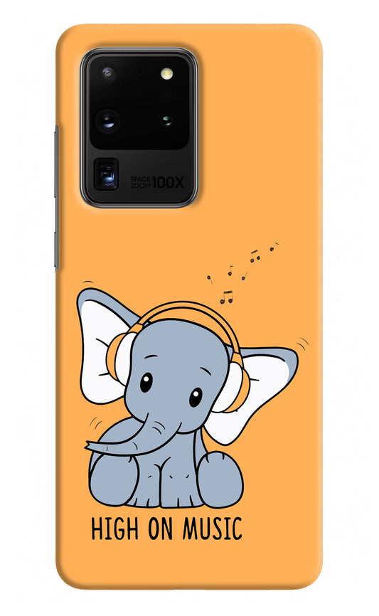 High On Music Samsung S20 Ultra Hard Case Back Cover by Casekaro