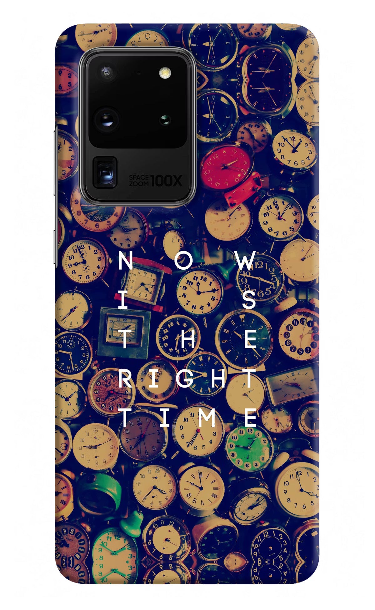 Now is the Right Time Quote Samsung S20 Ultra Hard Case Back Cover by Casekaro
