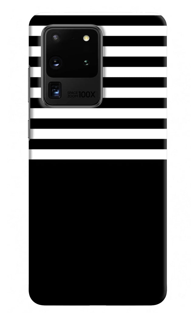Black and White Print Samsung S20 Ultra Hard Case Back Cover by Casekaro