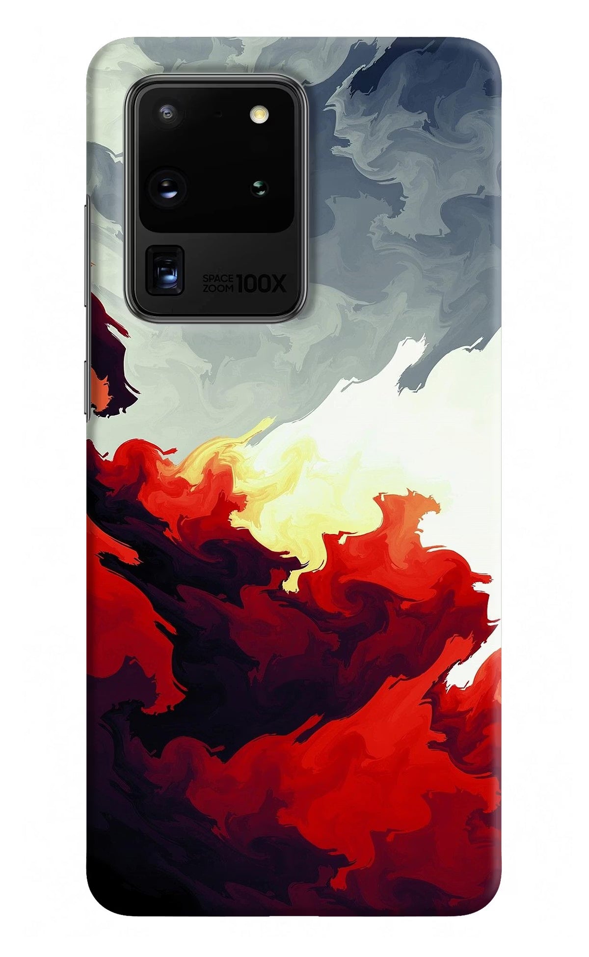 Fire Cloud Samsung S20 Ultra Hard Case Back Cover by Casekaro