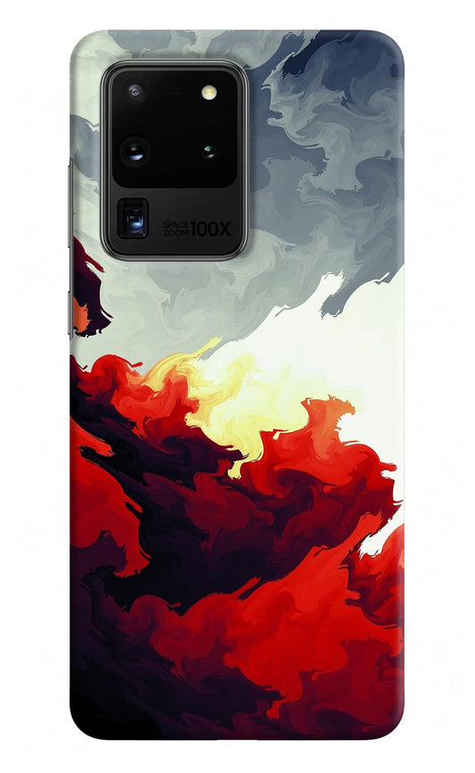 Fire Cloud Samsung S20 Ultra Hard Case Back Cover by Casekaro