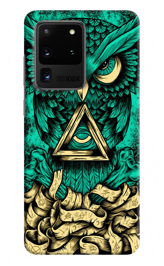 Green Owl Samsung S20 Ultra Hard Case Back Cover by Casekaro