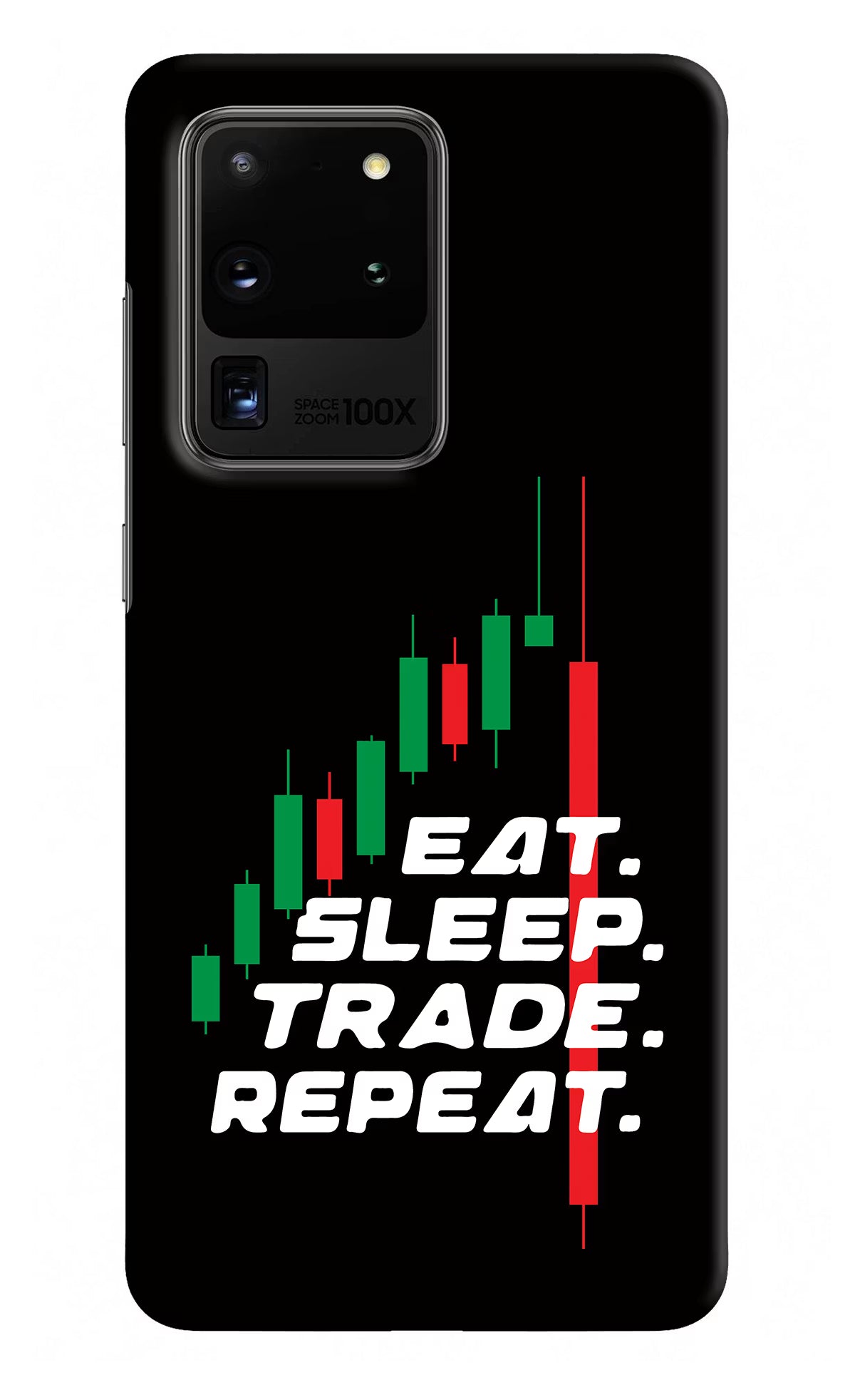 Eat Sleep Trade Repeat Samsung S20 Ultra Hard Case Back Cover by Casekaro