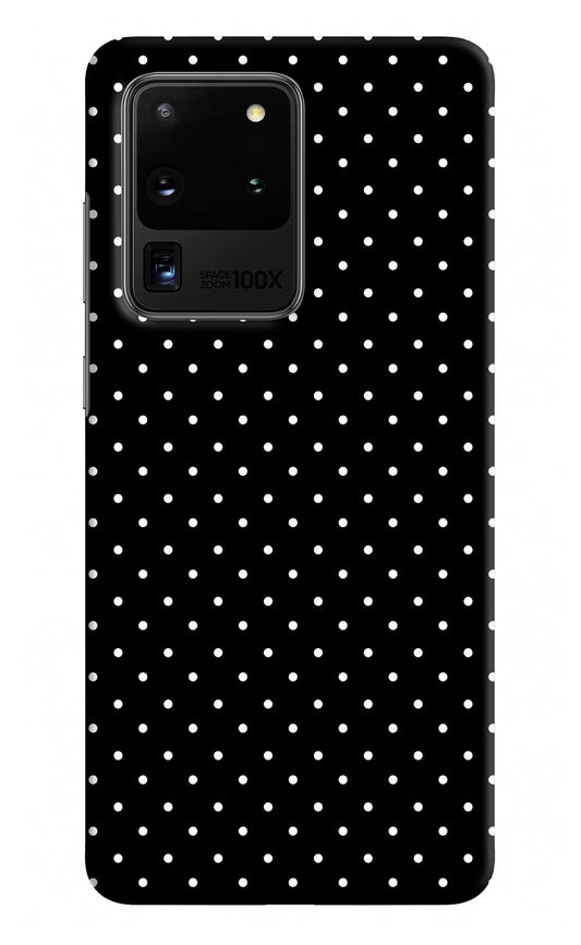 White Dots Samsung S20 Ultra Hard Case Back Cover by Casekaro