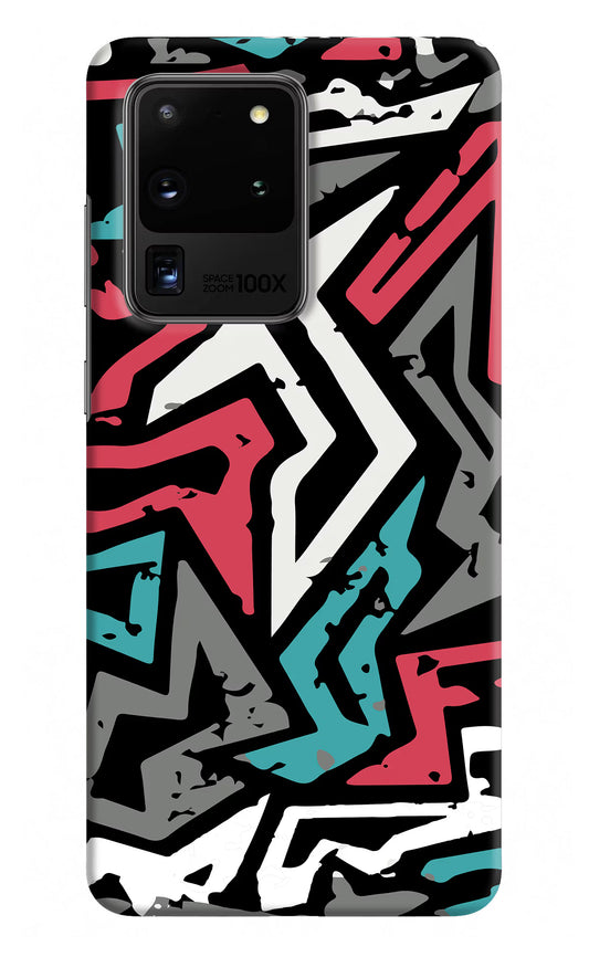 Geometric Graffiti Samsung S20 Ultra Hard Case Back Cover by Casekaro