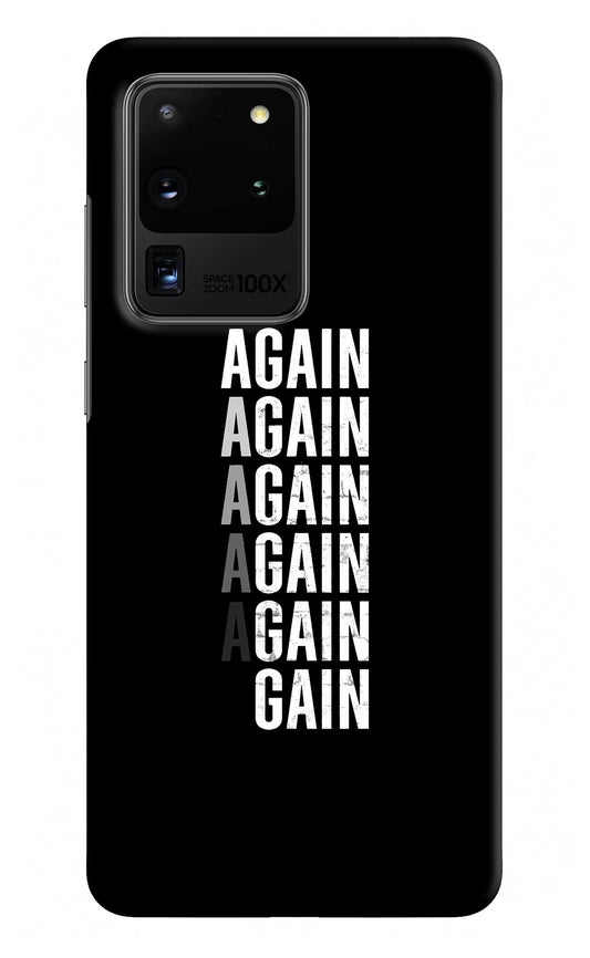 Again Again Gain Samsung S20 Ultra Hard Case Back Cover by Casekaro