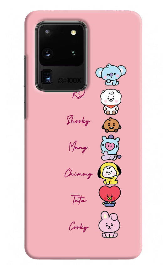 BTS names Samsung S20 Ultra Hard Case Back Cover by Casekaro