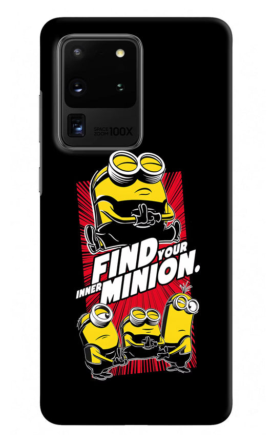 Find your inner Minion Samsung S20 Ultra Hard Case Back Cover by Casekaro