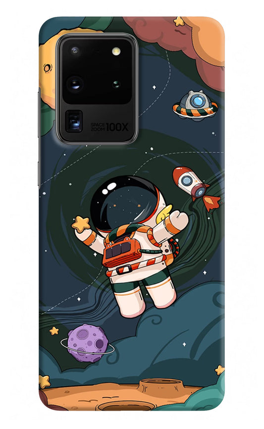 Cartoon Astronaut Samsung S20 Ultra Hard Case Back Cover by Casekaro