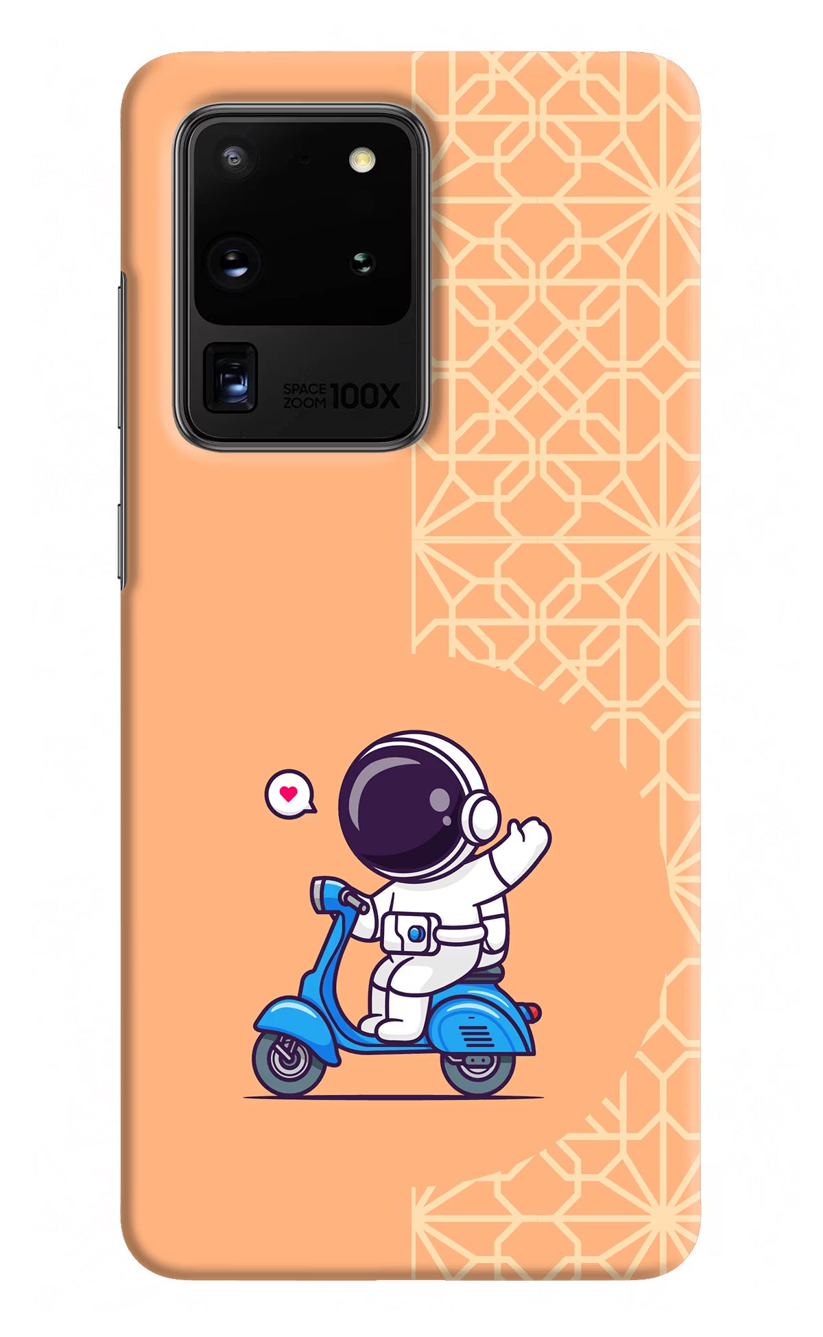 Cute Astronaut Riding Samsung S20 Ultra Hard Case Back Cover by Casekaro