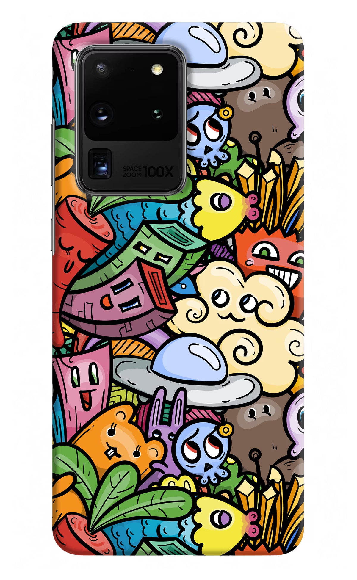 Veggie Doodle Samsung S20 Ultra Hard Case Back Cover by Casekaro