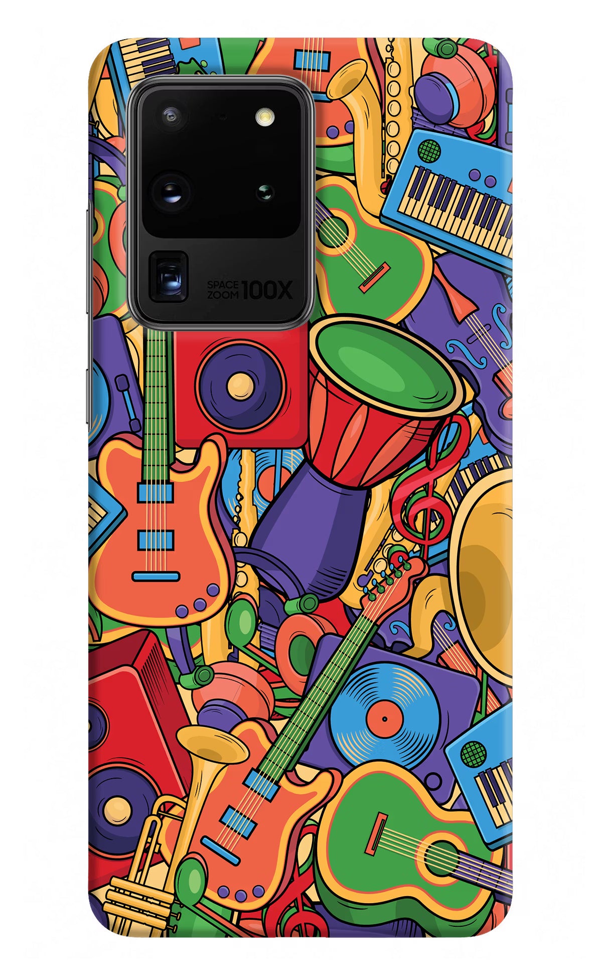 Music Instrument Doodle Samsung S20 Ultra Hard Case Back Cover by Casekaro