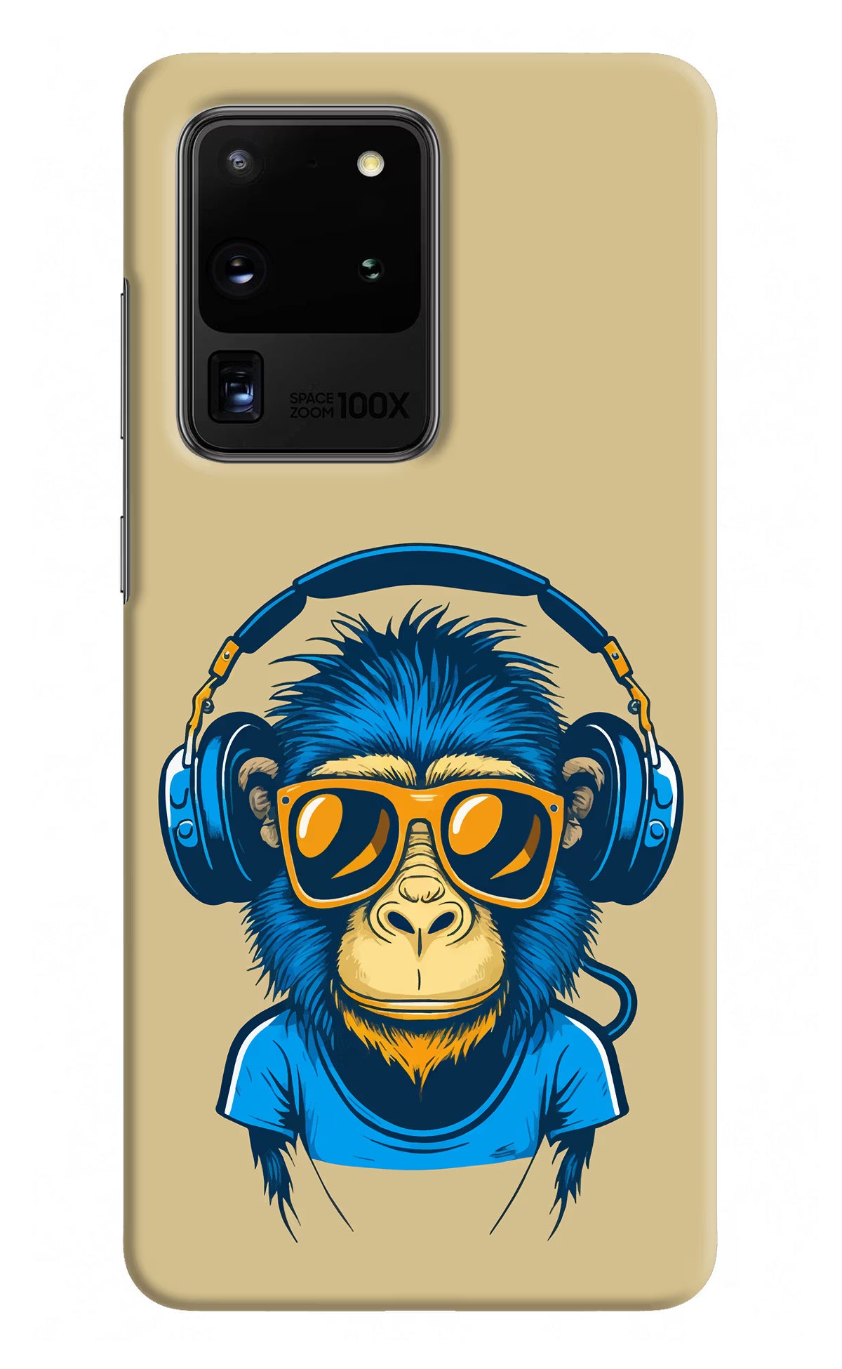Monkey Headphone Samsung S20 Ultra Hard Case Back Cover by Casekaro
