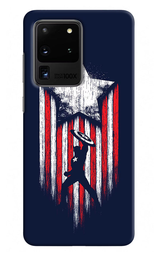 Captain America Marvel Art Samsung S20 Ultra Hard Case Back Cover by Casekaro