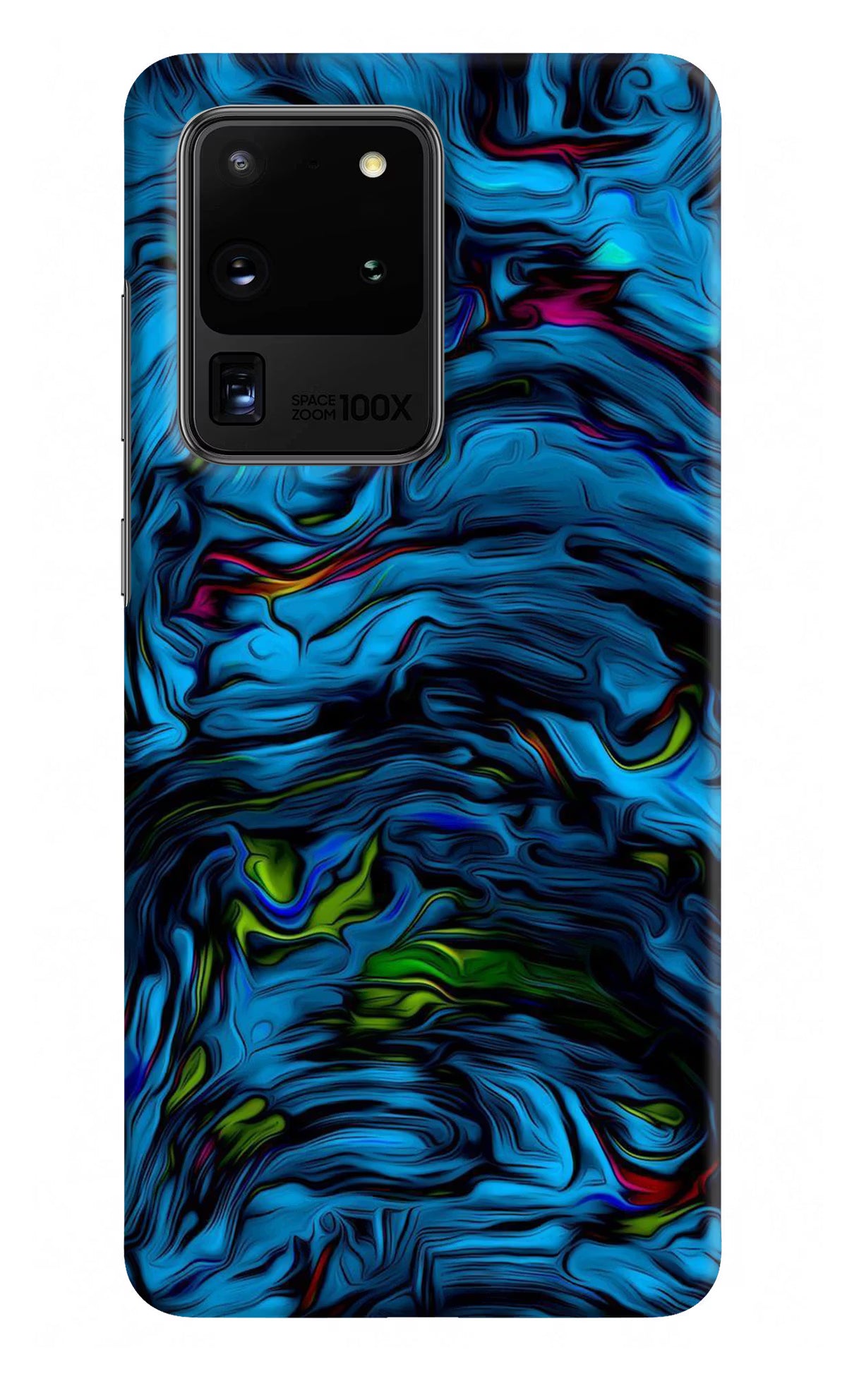 Dark Blue Abstract Samsung S20 Ultra Hard Case Back Cover by Casekaro