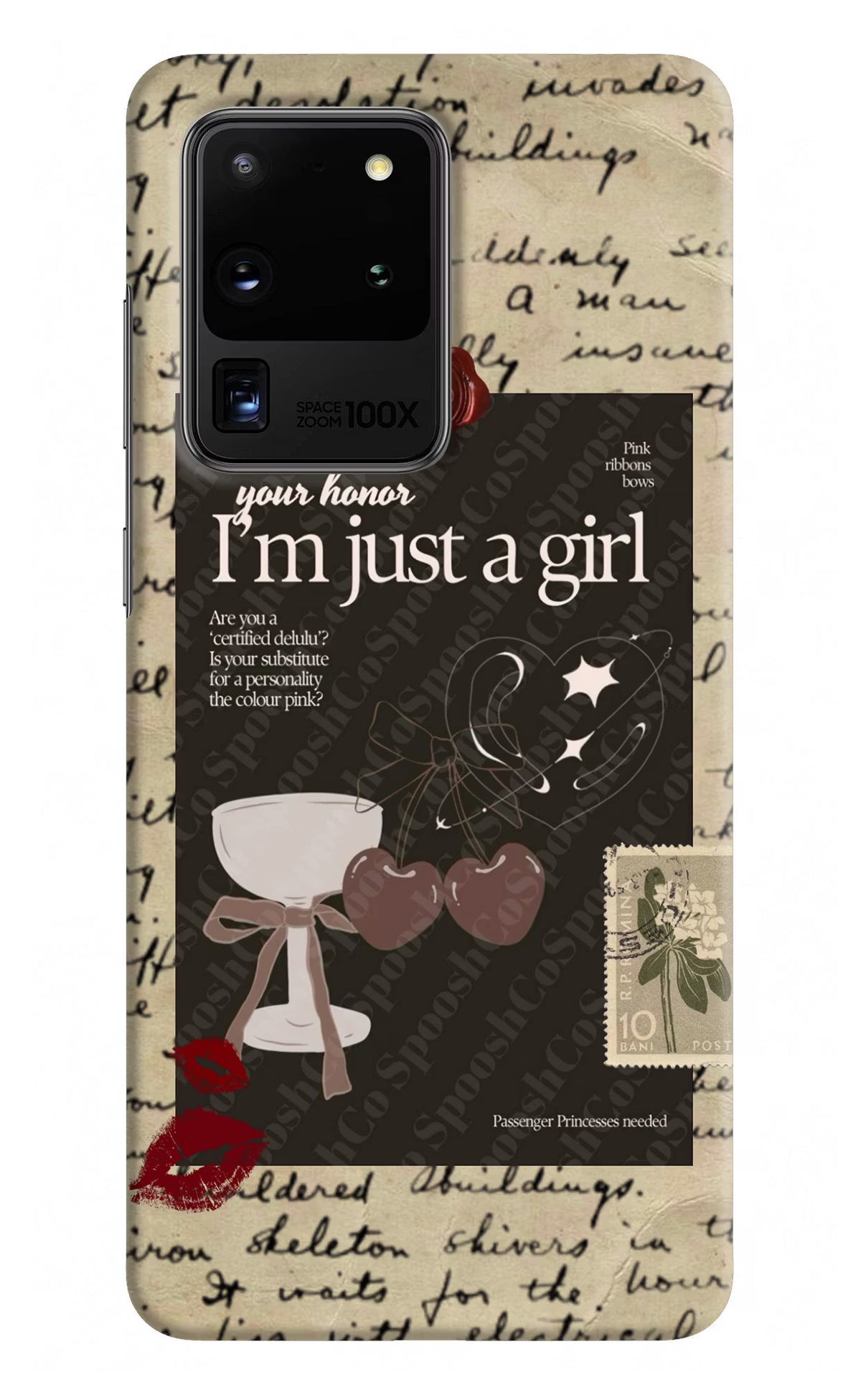 I am just a girl Samsung S20 Ultra Hard Case Back Cover by Casekaro