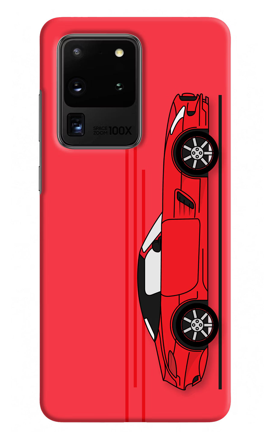 Red Velocity Samsung S20 Ultra Back Cover, Hard case