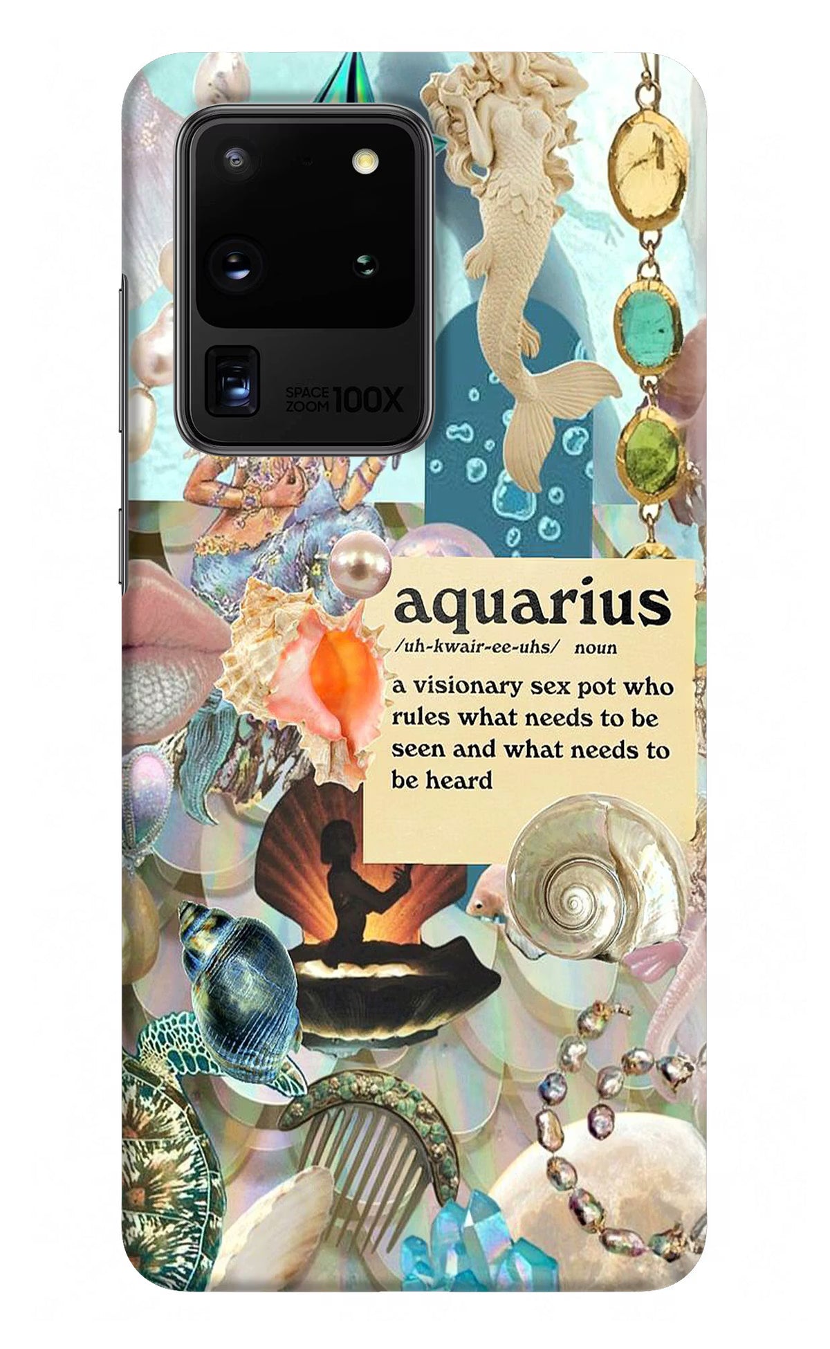 Aquarius Zodiac Samsung S20 Ultra Hard Case Back Cover by Casekaro