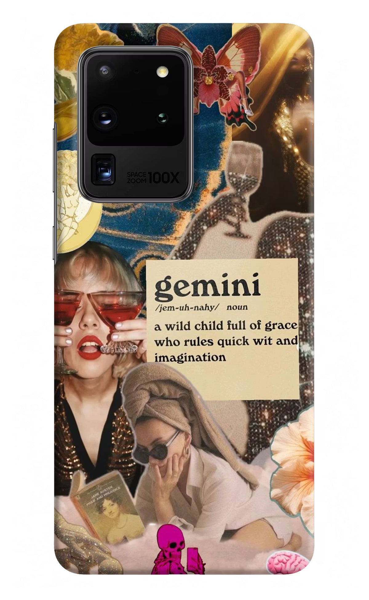 Gemini Zodiac Samsung S20 Ultra Hard Case Back Cover by Casekaro