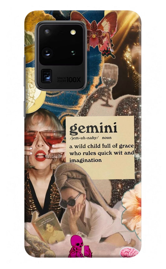 Gemini Zodiac Samsung S20 Ultra Hard Case Back Cover by Casekaro