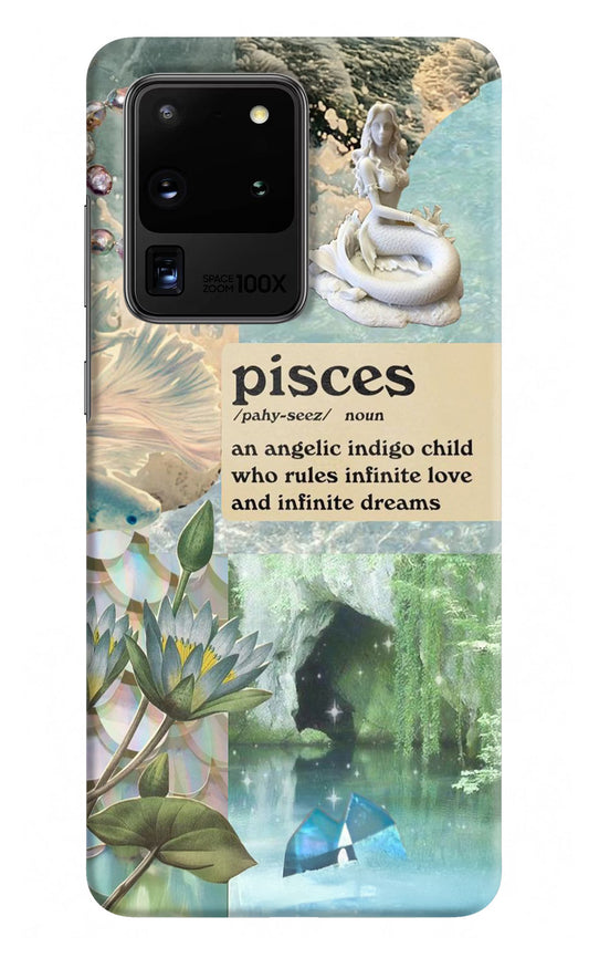 Pisces Zodiac Samsung S20 Ultra Hard Case Back Cover by Casekaro