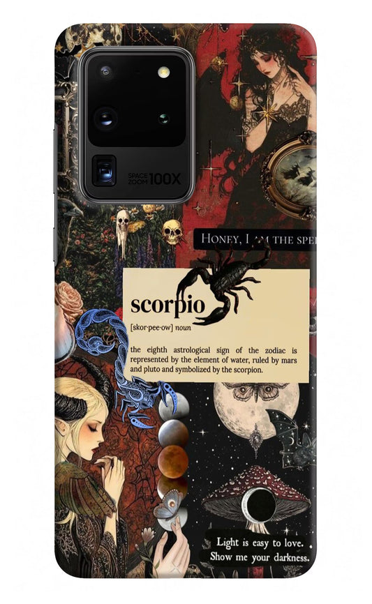 Scorpio Zodiac Samsung S20 Ultra Hard Case Back Cover by Casekaro