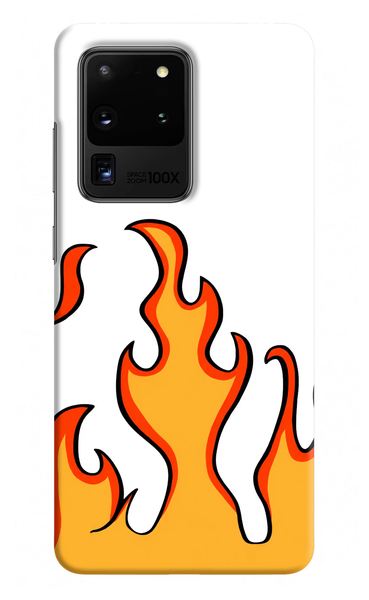 Fired Up – White Samsung S20 Ultra Hard Case Back Cover by Casekaro