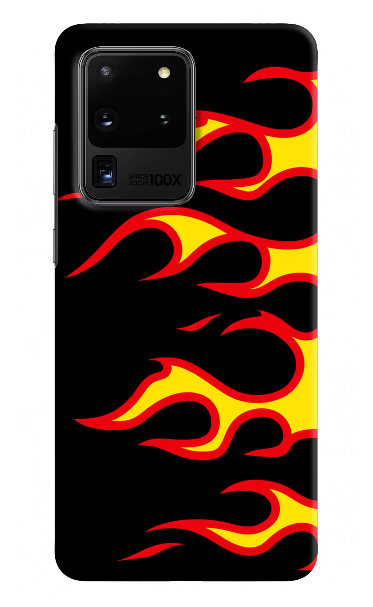 Side Sweep Flames Samsung S20 Ultra Hard Case Back Cover by Casekaro