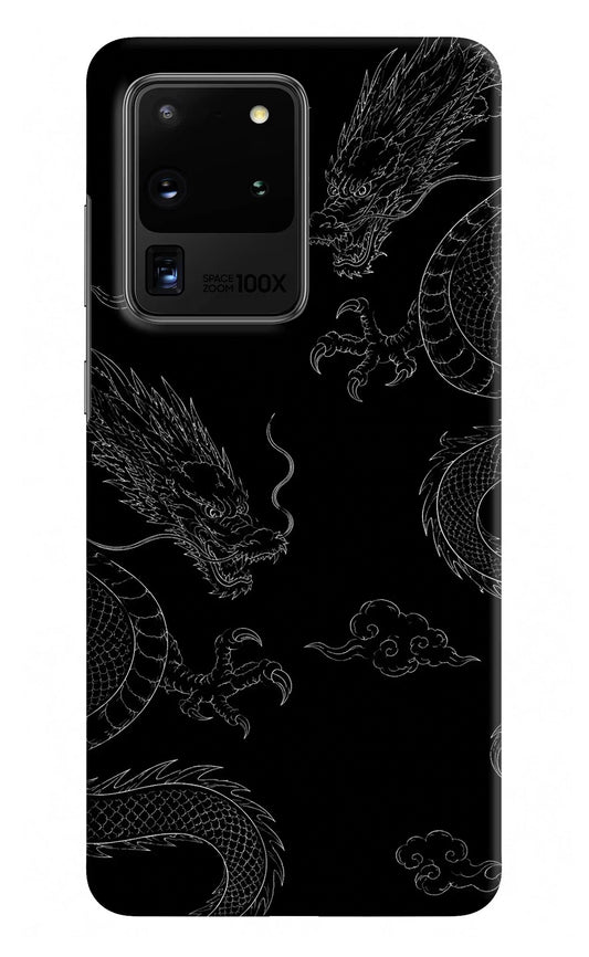Twin Dragons Samsung S20 Ultra Hard Case Back Cover by Casekaro